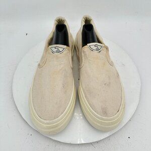 S.W.C Stepney Workers Club Men Size EU 42 US 9 White Canvas Slip On Shoes